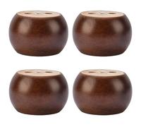 TCHOSUZ Patas de madera de 5 cm para muebles, paquete de 4 patas de madera maciza de nogal torneadas para moño con pernos M8 y tuercas en T o sofá sillón reclinable otomano elevador