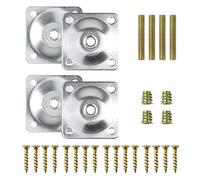 TCHOSUZ Placas de montaje para patas, placas de fijación para patas de muebles de 5/16 pulgadas (M8) patas de sofá con pernos de suspensión, tornillos para fortalecer el kit de reparación de muebles