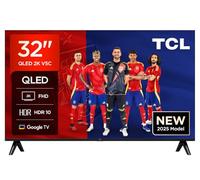TCL 32V5C - Smart QLED Full HD de 32" Direct LED TV con Android TV y HDR - Compatible con Google Cast y Google Home, diseño Delgado [Clase de eficiencia energética F]