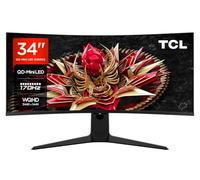 TCL 34R83Q Monitor Gaming 34 Pulgadas Curvo QD-Mini LED, WQHD 3440x1440, 1600 nits HDR1400, 170Hz, 1ms, AMD FreeSync Premium, G-Sync Compatible, 90W USB-C, RGB