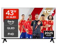 TCL 43SF560 Televisor 43 Pulgadas QLED Full HD, Smart TV con Fire TV, Control por Voz Alexa, HDR10, Dolby Audio, DTS Virtual:X, AirPlay 2, Sin Bisel