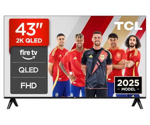 TCL 43SF560 Televisor 43 Pulgadas QLED Full HD, Smart TV con Fire TV, Control por Voz Alexa, HDR10, Dolby Audio, DTS Virtual:X, AirPlay 2, Sin Bisel