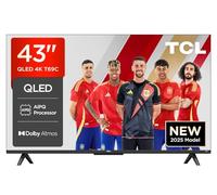 TCL 43T69C QLED 43", TV Direct LED, HDR 4K, Smart TV con Google TV (Dolby Vision y Atmos, Game Master, Motion Clarity, Compatible con Google Assistant y Alexa)
