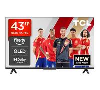 TCL 43T6C 43" QLED 4K HDR TV, Fire TV (Smart TV with Dolby Vision & Atmos, HDR10+, Press & Ask Alexa) [Clase de eficiencia energética G]