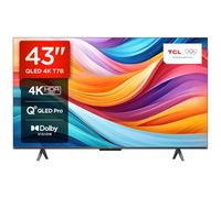 TCL 43T7B Televisor QLED Pro de 43", 4K Ultra HD, HDR Pro, Smart TV Powered by Google TV (Dolby Vision & Atmos, Motion Clarity, Control por Voz Manos Libres, Compatible con Google Assistant)