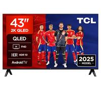 TCL 43V5C - Smart QLED Full HD de 43" Direct LED TV con Android TV y HDR - Compatible con Google Cast y Google Home, diseño Delgado [Clase de eficiencia energética F]