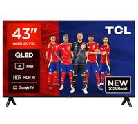 TCL 43V5C - Smart QLED Full HD de 43" Direct LED TV con Android TV y HDR - Compatible con Google Cast y Google Home, diseño Delgado [Clase de eficiencia energética F]