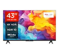 TCL 43V6B 43" 4K Ultra HD, HDR TV, Smart TV Powered by Google TV (Dolby Audio, Motion Clarity, Voice Control, Compatible with Google Assistant, Chromecast Built-in)