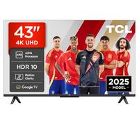 TCL 43V6C 43” Direct LED Smart TV, 4K HDR, Powered by Google TV (Dolby Audio, Motion Clarity, Compatible with Google Assistant & Alexa)