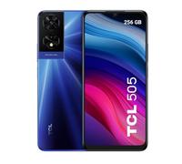 TCL 505 256GB - Smartphone de 6.75" Pantalla HD+ NXTVISION Mayor Confort Ocular, 10GB (6+4), Ampliable MicroSD, Dual SIM, Doble Altavoz, Cámara 50MP, Batería 5010mAh, Android 14. Ocean Blue
