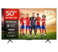 TCL 50Q6C 50 Pulgadas QD-Mini LED 4K HDR10+ Smart TV, Google TV | Dolby Vision IQ & Atmos, 144Hz Motion Clarity Pro, Game Master, Apple AirPlay 2, Control por Voz