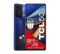 TCL 50SE - Smartphone 4G Display 6.78" FHD+ 90Hz, 256 GB, 12 GB de RAM (6 GB+6 GB RAM Expansión), 50MP Cámara híbrida, Android 14, batería 5010mAh Fast Charging, Dual Sim, Azul (azul)