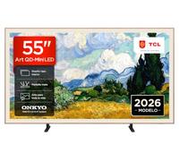 TCL 55A400 Pro 55” TV Art QD-Mini LED NXTVISION, Google TV, Pantalla Mate, diseño Tipo Marco, Dolby Vision IQ y Atmos, Sistema Hi-Fi ONKYO 2.0, 144 Hz, AirPlay 2