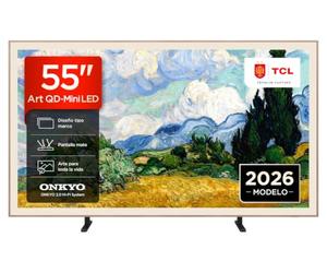 TCL 55A400 Pro 55” TV Art QD-Mini LED NXTVISION, Google TV, Pantalla Mate, diseño Tipo Marco, Dolby Vision IQ y Atmos, Sistema Hi-Fi ONKYO 2.0, 144 Hz, AirPlay 2