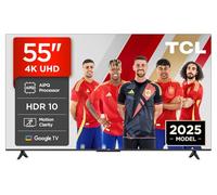 TCL 55V6C Televisor 55 Pulgadas 4K Smart TV LED, HDR, Google TV, Dolby Audio, Alexa y Google Assistant, Chromecast Built-in, Motion Clarity
