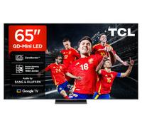 TCL 65Q8C 65 Pulgadas QD-Mini LED 4K HDR10+ Smart TV, 4.500 Nits ZeroBorder | Dolby Vision IQ & Atmos, Panel CrystGlow WHVA, 144Hz Motion Clarity Pro, Audio by Bang & Olufsen