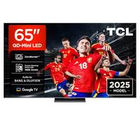 TCL 65Q8C Televisor 65 Pulgadas QD-Mini LED 4K Smart TV, 4500 nits HDR Premium, Bang & Olufsen, ZeroBorder, Google TV, Dolby Vision IQ y Atmos, Game Master