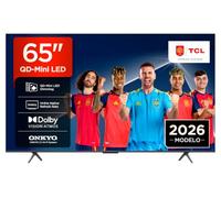 TCL 65T8D 65 Pulgadas QD-Mini LED 4K HDR10+ Smart TV Gaming 144Hz VRR | FreeSync Premium, Game Master, Dolby Vision & Atmos, Sonido Onkyo 2.1, Apple AirPlay 2