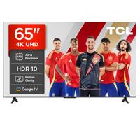 TCL 65V6C Televisor 65 Pulgadas 4K Smart TV LED, HDR, Google TV, Dolby Audio, Alexa y Google Assistant, Chromecast Built-in, Motion Clarity