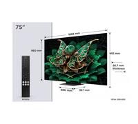 TCL - 75C7K Televisor 190,5 cm (75"") 4K Ultra HD Smart TV Wifi Metálico 3000 cd / m²
