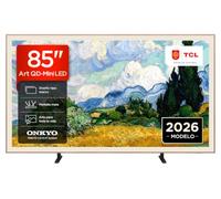 TCL 85A400 Pro 85” TV Art QD-Mini LED NXTVISION, Google TV, Pantalla Mate, diseño Tipo Marco, Dolby Vision IQ y Atmos, Sistema Hi-Fi ONKYO 2.0, 144 Hz, AirPlay 2