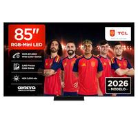 TCL 85RM7L Televisor 85 Pulgadas RGB-Mini LED 4K Smart TV, HDR 2000 nits, 144Hz Motion Clarity Pro, Onkyo 2.1, Dolby Vision & Atmos, IMAX Enhanced, Game Master, FreeSync Premium Pro, Google TV