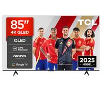 TCL 85T69C QLED 85", TV Direct LED, HDR 4K, Smart TV con Google TV (Dolby Vision y Atmos, Game Master, Motion Clarity, Sonido Onkyo 2.1, Compatible con Google Assistant y Alexa)