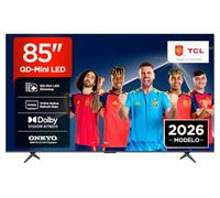 TCL 85T8D 85 Pulgadas QD-Mini LED 4K HDR10+ Smart TV Gaming 144Hz VRR | FreeSync Premium, Game Master, Dolby Vision & Atmos, Sonido Onkyo 2.1, Apple AirPlay 2