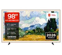 TCL 98A400 Pro 98” TV Art QD-Mini LED NXTVISION, Google TV, Pantalla Mate, diseño Tipo Marco, Dolby Vision IQ y Atmos, Sistema Hi-Fi ONKYO 2.0, 144 Hz, AirPlay 2