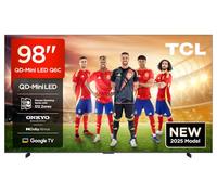 TCL 98Q6C, 98'' QD-Mini LED TV, 4K HDR Premium 1000nits, Powered by Google TV (Dolby Vision IQ & Atmos, Onkyo 2.1 Sound System, 144Hz Motion Clarity Pro, Game Master, Voice Control)