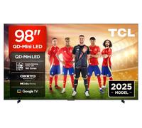 TCL 98Q6C, 98'' QD-Mini LED TV, 4K HDR Premium 1000nits, Powered by Google TV (Dolby Vision IQ & Atmos, Onkyo 2.1 Sound System, 144Hz Motion Clarity Pro, Voice Control)