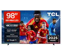 TCL 98Q7C Televisor 98 Pulgadas QD-Mini LED 4K Smart TV, 3000 nits HDR Premium, Bang & Olufsen, Game Master, FreeSync Premium Pro, Google TV, Dolby Vision IQ y Atmos