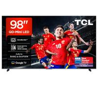 TCL 98Q8C 98 Pulgadas QD-Mini LED 4K HDR10+ Smart TV, 5.000 Nits ZeroBorder | Dolby Vision IQ & Atmos, Panel CrystGlow WHVA, 144Hz Motion Clarity Pro, Audio by Bang & Olufsen