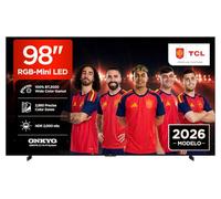TCL 98RM7L Televisor 98 Pulgadas RGB-Mini LED 4K Smart TV, HDR 2000 nits, 144Hz Motion Clarity Pro, Onkyo 2.1, Dolby Vision & Atmos, IMAX Enhanced, Game Master, FreeSync Premium Pro, Google TV