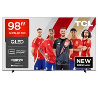 TCL 98T8C 98” QLED 4K 144Hz HDR UHD TV, Smart TV Powered by Google TV (Dolby Vision & Atmos, 144Hz Motion Clarity Pro, FreeSync, Onkyo 2.1 Sound, Voice Control, Compatible with Google Assistant Cast)
