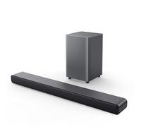 T arra de Sonido S55H S Class 2.1 con Dolby Atmos, DTS Virtual:X, subwoofer inalámbrico, transmisión de música Bluetooth y calibración automática de habitación