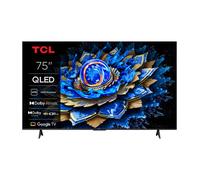 TCL 75T69C QLED 75", TV Direct LED, HDR 4K, Smart TV con Google TV (Dolby Vision y Atmos, Motion Clarity, Compatible con Google Assistant y Alexa)