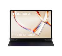TCL Tab A1 Tablet Android, Pantalla de 11" 2.1K a 90 Hz, MediaTek Helio G100, 6 GB de RAM + 128 GB de ROM, batería de 8000 mAh, Cuerpo metálico unibody, con Funda Tipo Libro