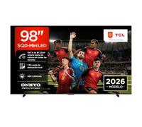 TCL TV 98Q7D Pro 98” SQD-Mini LED, 4K HDR 2000 nits, 1152 Zonas de atenuación, Google TV, Dolby Vision IQ y Atmos, 2.1 Onkyo,144Hz, Apple AirPlay 2 y Alexa