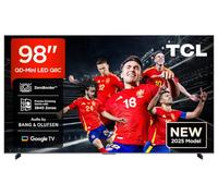 TCL TV 98Q8C 98" QD-Mini LED, 4K HDR Premium 5000, ZeroBorder™, Smart TV con Google TV (Dolby Vision IQ y Atmos, Panel CrystGlow WHVA, Audio by Bang & Olufsen, Motion Clarity Pro de 144 Hz)