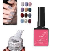 Tclnyer-High Density Glitter Nail Gel Polish - 12 Colors Reflective Glitter Gel Nail Polish Set, Diamond Glitter Gel Nail Polish, Colors Nail Glitter Set, DIY Gel Nail Kit for Women (01)