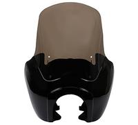 TCMT Cubierta de carenado para faros delanteros con parabrisas ahumado de 15 pulgadas para Harley Dyna FXDXT T-Sport (negro brillante + ahumado)