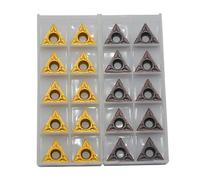 TCMT16T304 - Insertos de carburo CNC, 20 piezas, brocas triangulares para acero y acero inoxidable, 16 mm x 5 mm x 4 mm, revestimiento dorado y morado, compatible con TCMT 32.51