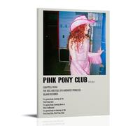TCNDFZ Chappell Roan Pink Pony Club Art Painting Decor Classic Canvas Wall Art Prints Poster Decor Picture Living Room Wall Decor 20 x 30 pulgadas (50 x 75 cm) estilo marco