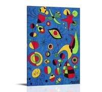 TCNDFZ Joan Miro PaintingArt - Lienzo decorativo clásico para pared, póster decorativo para sala de estar, estilo marco, 60 x 90 cm