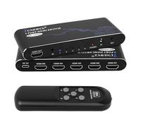 TCNEWCL Conmutador HDMI 5 en 1 Out, 8 K/60 Hz y 4K/120 Hz HDMI 2.1, conmutador Selector de vídeo con mando a distancia por infrarrojos, para PS5/PS4/Xbox/reproductor Blu-Ray/HDTV/DVD