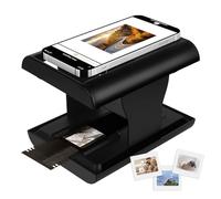 TCNEWCL Mobile Film Escáner de Negativos y Diapositivas de 35 mm, Visor de Diapositivas para Transformar Diapositivas Viejas en Imágenes Digitales, Escáner de Película Portátil y Plegable con LED