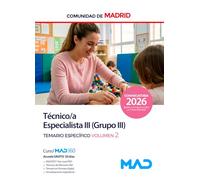 TCNICO ESPECIALISTA III GRUPO III TEMARIO ESPECIFICA V.2 COMUNIDAD DE MADRID