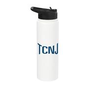 TCNJ The College of New Jersey Lions Text Logo Stainless Steel Insulated Water Bottle