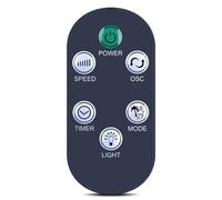 TCNOUMT Mando a distancia de repuesto compatible con ventilador de torre oscilante Mollie A12-TF-004-SG/Athena Collection